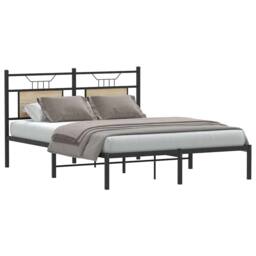 Berkfield Home Decorative Bed Frame without Mattress Sonoma Oak 140x200 cm Engin in Brown - thumbnail 1
