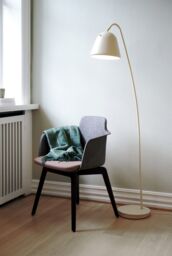 Nordlux Premium Indoor Floor Lamp Brown Metal E27 Adjustable Head - Mains Powered, IP20 in Beige - thumbnail 4