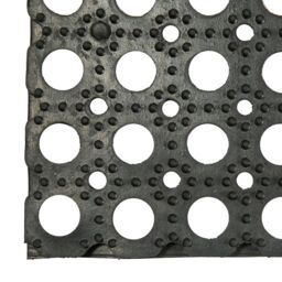 Nicola Spring Heavy Duty Rubber Door Mats - 80 x 60cm - Set of 2 in Black - Size: 40 cm x 80 cm - thumbnail 5
