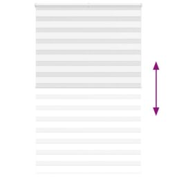Berkfield Home Zebra Blind White 150x200 cm Fabric Width 145.9 cm Polyester - thumbnail 5