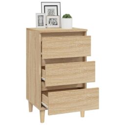 Berkfield Home Bedside Cabinet Sonoma Oak 40x35x70 cm Engineered Wood in Brown - Size: 40 x 35 x 70 cm - thumbnail 5