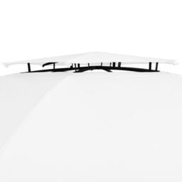 Berkfield Home Garden Marquee with Curtains 360x312x265 cm White 180 g/m ² - Size: 360 x 312 x 265 cm - thumbnail 4