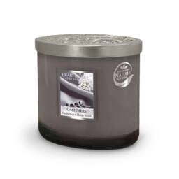 Heart and Home Twin Wick Ellipse Soy Wax Candle - Cashmere in Mid Grey - thumbnail 1