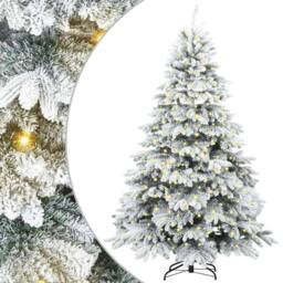Berkfield Home Artificial Christmas Tree with 300 LEDs Green 240 cm PE & PVC - thumbnail 2