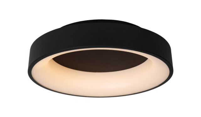 Lucide 'MIRAGE' Dimmable Stylish Indoor Decorative LED Flush Ceiling Light in Black