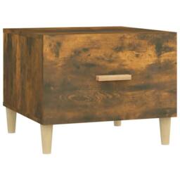 Berkfield Home Coffee Tables 2 pcs Smoked Oak 50x50x40 cm Engineered Wood in Brown - Size: 50 x 50 x 40 cm - thumbnail 6