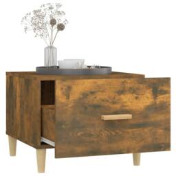 Berkfield Home Coffee Tables 2 pcs Smoked Oak 50x50x40 cm Engineered Wood in Brown - Size: 50 x 50 x 40 cm - thumbnail 5