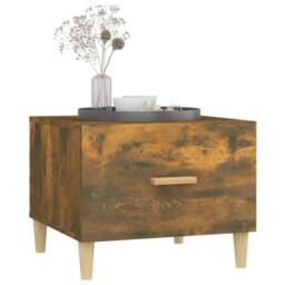 Berkfield Home Coffee Tables 2 pcs Smoked Oak 50x50x40 cm Engineered Wood in Brown - Size: 50 x 50 x 40 cm - thumbnail 4