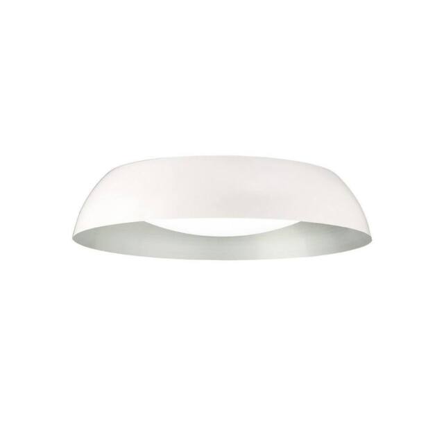 Netlighting Argenta Flush Ceiling Large LED 3000lm White Silver White Acrylic - image 1