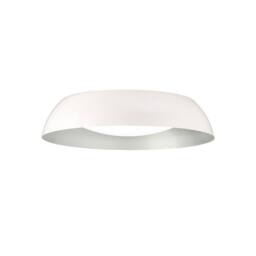 Netlighting Argenta Flush Ceiling Large LED 3000lm White Silver White Acrylic