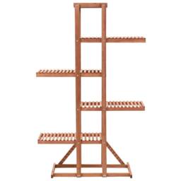Berkfield Home Plant Stand Cedar Wood 86x36x139 cm in Brown - Size: 86 x 36 x 139 cm - thumbnail 3