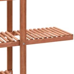 Berkfield Home Plant Stand Cedar Wood 86x36x139 cm in Brown - Size: 86 x 36 x 139 cm - thumbnail 4