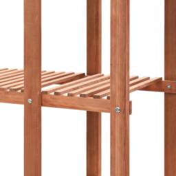 Berkfield Home Plant Stand Cedar Wood 86x36x139 cm in Brown - Size: 86 x 36 x 139 cm - thumbnail 5