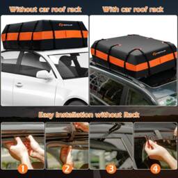 Costway 21 Cubic Feet Car Top Carrier Waterproof Car Roof Bag - thumbnail 6