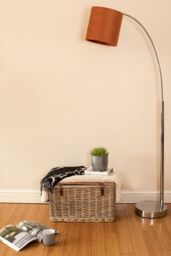 JVL Handmade Buff Wicker Hampers with Faux Leather Straps, Large in Natural - thumbnail 2