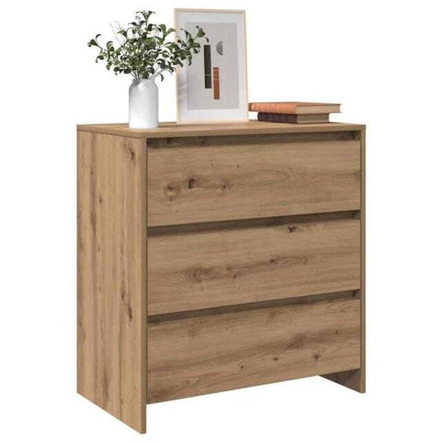 Berkfield Home Sideboard Artisan Oak 70x41x75 cm Engineered Wood in Brown - Size: 70 x 41 x 75 cm - image 1