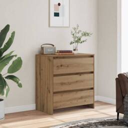 Berkfield Home Sideboard Artisan Oak 70x41x75 cm Engineered Wood in Brown - Size: 70 x 41 x 75 cm - thumbnail 2