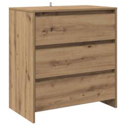 Berkfield Home Sideboard Artisan Oak 70x41x75 cm Engineered Wood in Brown - Size: 70 x 41 x 75 cm - thumbnail 3