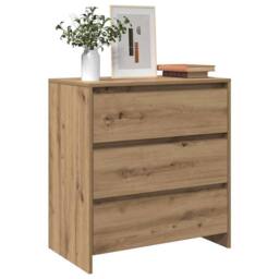 Berkfield Home Sideboard Artisan Oak 70x41x75 cm Engineered Wood in Brown - Size: 70 x 41 x 75 cm - thumbnail 1