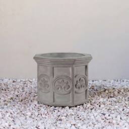 Primrose Galgano Hexagon Shaped Concrete Planter in Grey - Size: Small - thumbnail 4