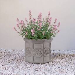 Primrose Galgano Hexagon Shaped Concrete Planter in Grey - Size: Small - thumbnail 2