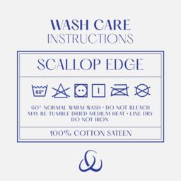 CHRISTY Scallop Edge Cotton Sateen Duvet Sets in White - Size: Super King - thumbnail 3