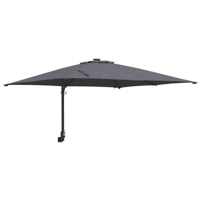 Berkfield Home Garden Parasol Anthracite 248, 5 x 247, 5 x 119 cm Fabric in Dark Grey - image 1