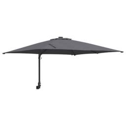 Berkfield Home Garden Parasol Anthracite 248, 5 x 247, 5 x 119 cm Fabric in Dark Grey