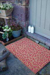 Artsy Mats Pink Leopard Print Doormat (90 x 60cm) in Brown - Size: 90 cm x 60 cm - thumbnail 3