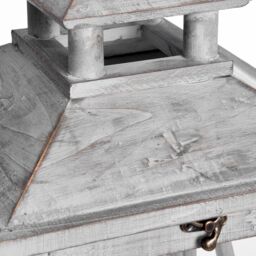 Love Lace Set Of Three Wooden Lanterns With Traditional Cross Section in Grey - thumbnail 2