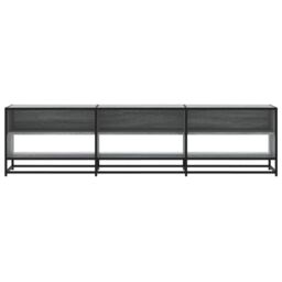 Berkfield Home TV Cabinet Grey Sonoma 180x40x46 cm Engineered Wood - Size: 180 x 40 x 46 cm - thumbnail 4