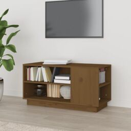 Berkfield Home TV Cabinet Honey Brown 80x35x40.5 cm Solid Wood Pine