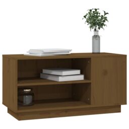 Berkfield Home TV Cabinet Honey Brown 80x35x40.5 cm Solid Wood Pine - thumbnail 4