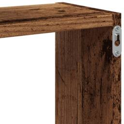 Berkfield Home Wall Cube Shelves Old Wood 68x15x68 cm Engineered Wood in Brown - Size: 68 x 15 x 68 cm - thumbnail 8