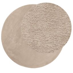Berkfield Home Rug HUARTE Short Pile Soft & Washable Sand √ò 200 cm in Brown - Size: Medium - thumbnail 3