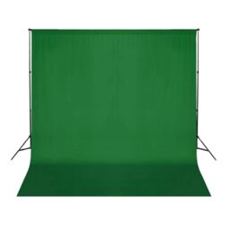 Berkfield Home Backdrop Cotton without Stand Green 300x300 cm Chroma Key - thumbnail 2