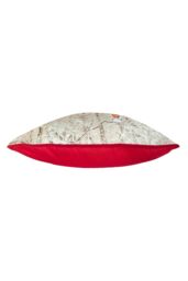 Evans Lichfield Goosie Velvet Chenille Hand-Painted Printed Cushion - Size: 43 cm x 43 cm - thumbnail 3
