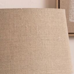 Ruma Soft Brown Natural Linen Tapered Shade for Table Lamp in Beige - Size: 10 inches - thumbnail 2