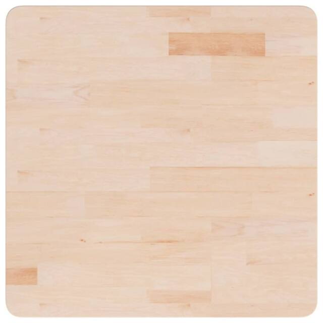 Berkfield Home Square Table Top 60x60x4 cm Untreated Solid Wood Oak in Light Tan - Size: 60 x 60 x 4 cm - image 1