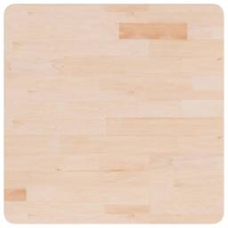 Berkfield Home Square Table Top 60x60x4 cm Untreated Solid Wood Oak in Light Tan - Size: 60 x 60 x 4 cm - thumbnail 1