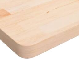 Berkfield Home Square Table Top 60x60x4 cm Untreated Solid Wood Oak in Light Tan - Size: 60 x 60 x 4 cm - thumbnail 3