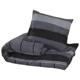 Berkfield Home Duvet Cover Set Dark Grey 140x200 cm Cotton - thumbnail 3
