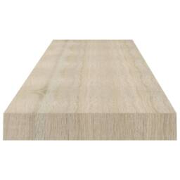 Berkfield Home Floating Wall Shelves 4 pcs Oak 120x23.5x3.8 cm MDF in Light Oak - thumbnail 5