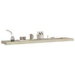 Berkfield Home Floating Wall Shelves 4 pcs Oak 120x23.5x3.8 cm MDF in Light Oak - thumbnail 7