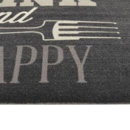 Berkfield Home Kitchen Rug Washable Kitchen Black 60x300 cm Velvet - thumbnail 4