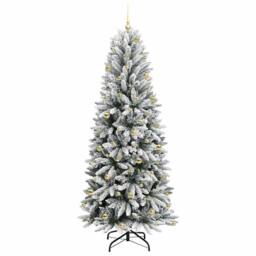 Berkfield Home Artificial Christmas Tree with 300 LEDs White 93 x 93 x 240 cm - thumbnail 4
