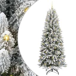 Berkfield Home Artificial Christmas Tree with 300 LEDs White 93 x 93 x 240 cm - thumbnail 2
