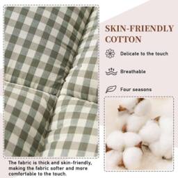Hinsinc King - 150x200x10cm Thick Mattress Topper Quilted Japanese Futon Mat in Green - Size: Cot - thumbnail 2