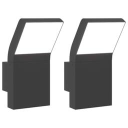 Berkfield Home Outdoor LED Wall Lights 2pcs Black Die-cast Aluminium - thumbnail 3
