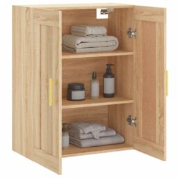 Berkfield Home Wall Mounted Cabinet Sonoma Oak 69.5x34x90 cm Engineered Wood in Brown - thumbnail 5